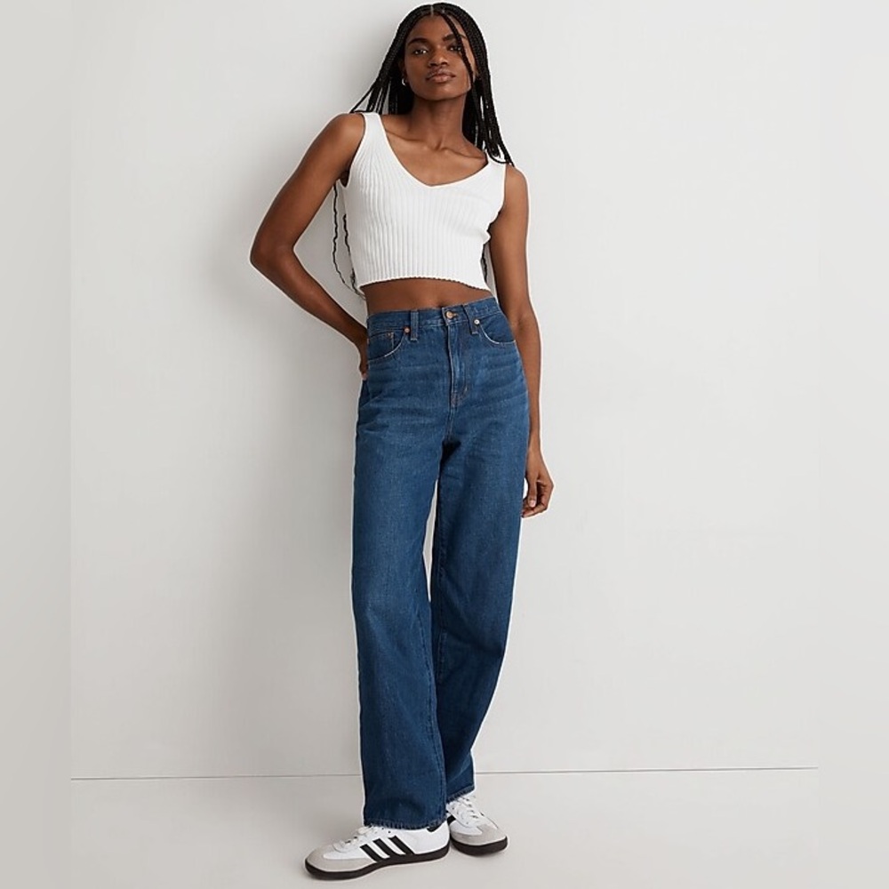 Madewell baggy straight jeans .